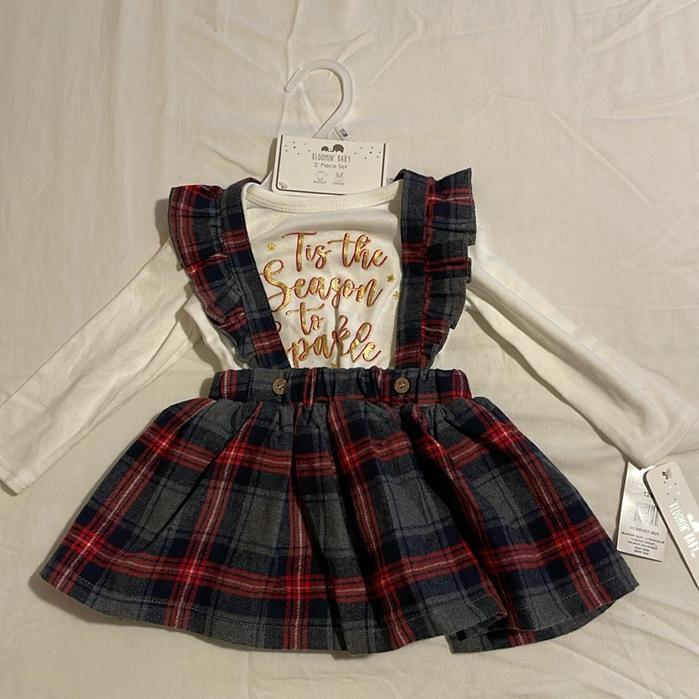 Christmas / Holiday plaid Jumper dress